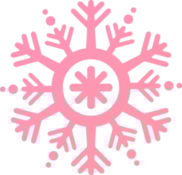 Monochrome Snowflake in pink color. vector