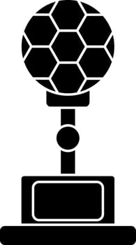 Black and White football trophy award icon. vector