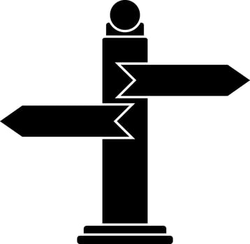 Blank sign board in black color. vector