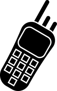 Black and White walky talky in flat style. vector