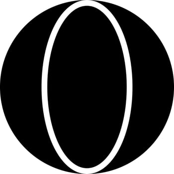 Illustration of ball icon in Black and White color. vector