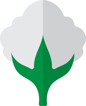 Cotton plant icon for agriculture in half shadow. vector
