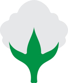 Cotton plant icon for agriculture in isolated. vector
