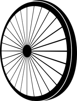 Glyph style of wheel icon for agriculture. vector