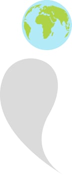 Flat illustration of globe. vector