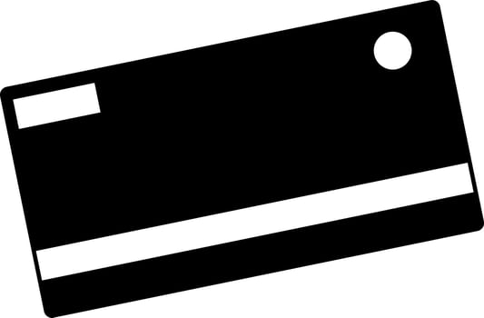 Isolated icon of Black and White credit card. vector