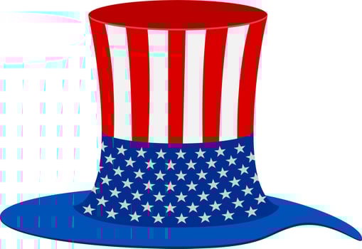 Illustration of Uncle Sam's Hat. vector
