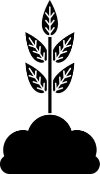 Plantation icon in Black and White color. vector