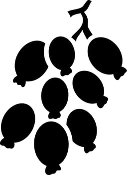 Rosa canina glyph icon. vector