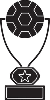 Black and White sport award in flat style. vector