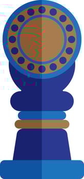 Isolated blue trophy award icon. vector