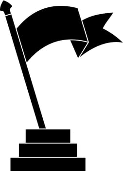 Black and White flag in flat style. vector
