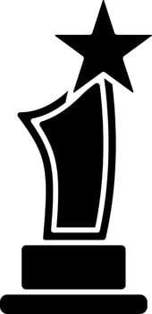 Award icon with star sign or symbol. vector
