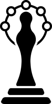 Illustration of trophy or award icon in flat style. vector