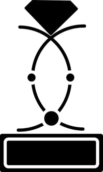 Glyph icon of stylish trophy award. vector