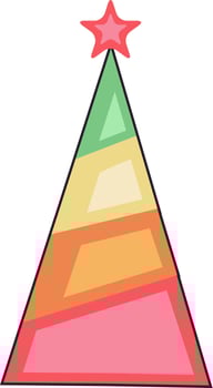 Colorful party hat design. vector