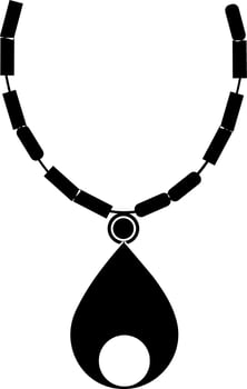 Vector Necklace symbol in flat style.