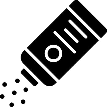 Illustration of powder glyph icon. vector