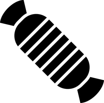 Isolated candy icon in glyph style. vector