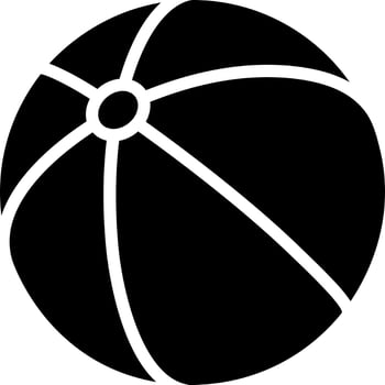 Black and White illustration of ball icon or symbol. vector
