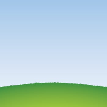 Green landscape with sky. vector