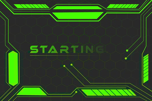 Abstract futuristic black and green gaming background with modern esportss shapes vector