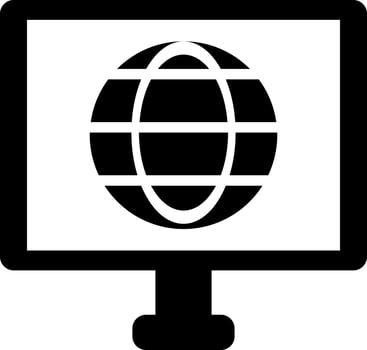 Browser connection or Computer internet connection icon. vector