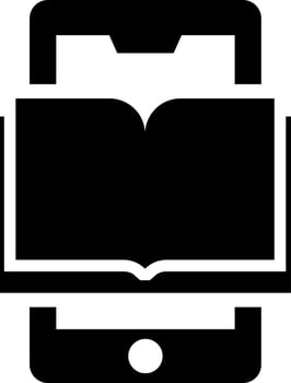 E-book icon or symbol in Black and White color. vector