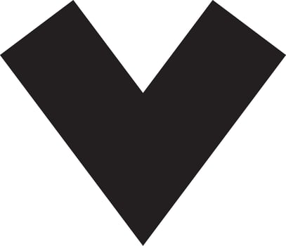 Isolated V logo on white background. vector