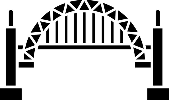 Illustration of sydney harbour bridge icon. vector