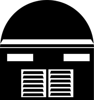 Illustration of Black and White shop icon. vector