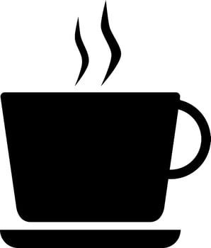 Vector illustration of coffee cup icon or symbol.