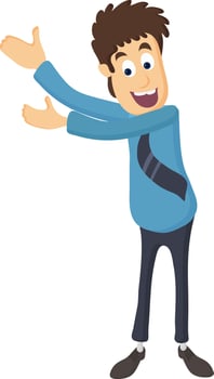 Cartoon character of a man. vector