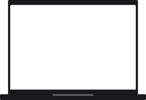 Flat symbol of a laptop screen. vector