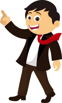 Character of a young Businessman. vector