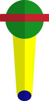 Isolated microphone in flat style. vector