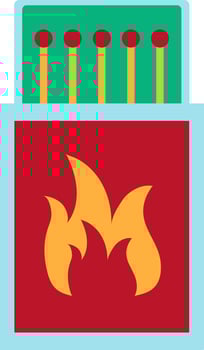 Flat style matchbox icon. vector
