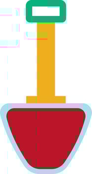 Illustration of a shovel. vector