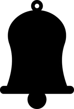 Black jingle bell on white background. vector