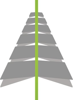 Creative Christmas tree icon. vector