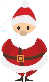 Funny cartoon Santa Claus. vector