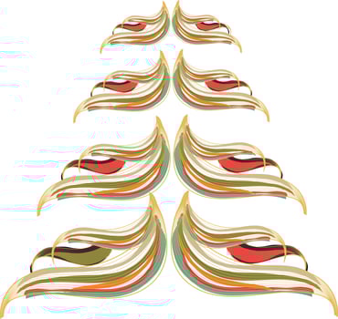 Creative christmas Tree made with abstract design. vector