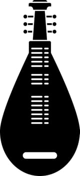 Icon of shanisen and biwa for music instrument. vector
