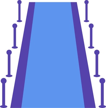 Barrier icon for entery in cinema hall. vector