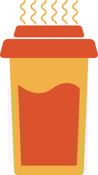 Illustration of coffee bottle icon in cinema. vector
