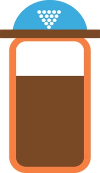 Salt shaker in flat style. vector