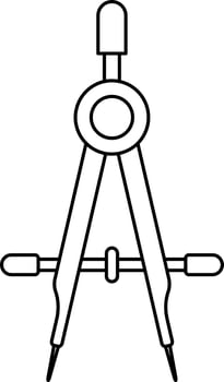 Creative icon for geometric element is compass. vector