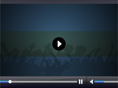 Live cricket video player window. vector