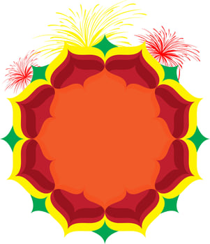 Creative beautiful rangoli. vector