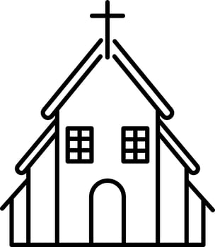 Vector flat illustration of Church.